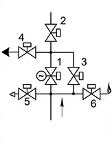 Блоки клапанов газовых DN 100-200 стальные, (схема 11)