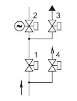 Блоки клапанов газовых DN 40-100, (схема 5.3)