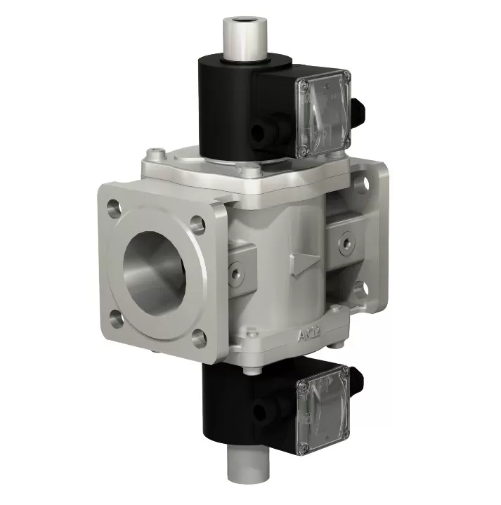 Клапаны электромагнитные трехпозиционные фланцевые DN 25, с двумя регуляторами расхода