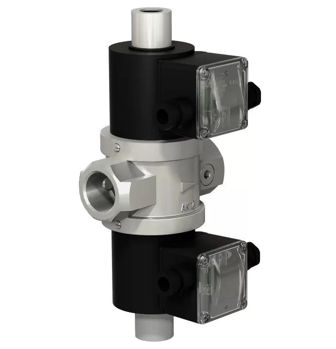 Клапаны электромагнитные трехпозиционные муфтовые DN 20, 25, с двумя регуляторами расхода