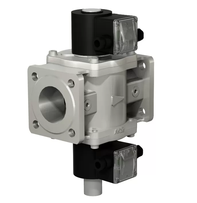 Клапаны электромагнитные трехпозиционные фланцевые DN 25-50, с одним регулятором расхода