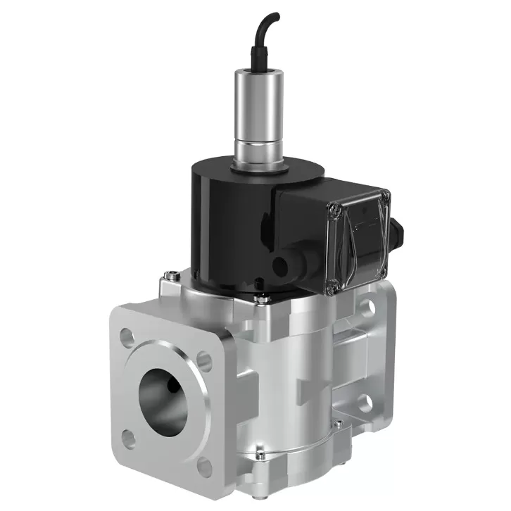 Клапаны электромагнитные двухпозиционные фланцевые DN 32-50, нормально-открытые с датчиком положения