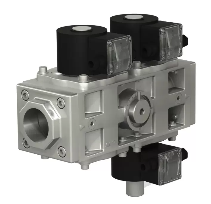 Клапаны электромагнитные двойные фланцевые, муфтовые DN 15-50, трехпозиционные, с ручным регулятором расхода