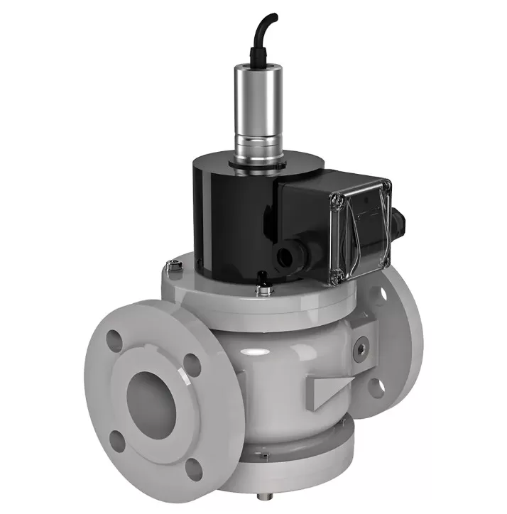 Клапаны электромагнитные двухпозиционные фланцевые DN 32-50, стальные, для жидких сред, с датчиком положения