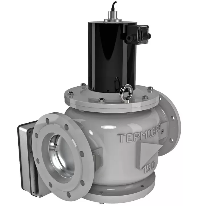Клапаны электромагнитные двухпозиционные > Фланцевые DN 125-200, стальные, с электроприводом регулятора расхода (привод SF230A-S2) и датчиком положения