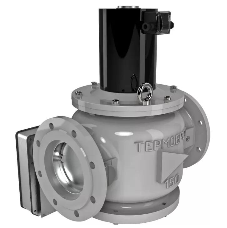 Клапаны электромагнитные газовые с электроприводом регулятора расхода DN 125-200 стальные, с электроприводом регулятора расхода (привод DA20FU230-DS)