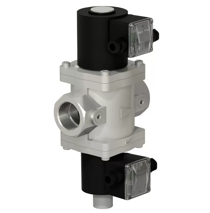 Клапаны электромагнитные трехпозиционные муфтовые DN 20-50, с регулятором расхода