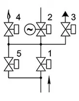 Блоки клапанов газовых DN 65-300 стальные, (схема 16)