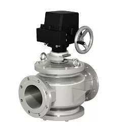 Заслонки регулирующие DN 125-200, стальные, с электроприводом (пропорциональное регулирование, привод SP2-Ex) во взрывозащищенном исполнении